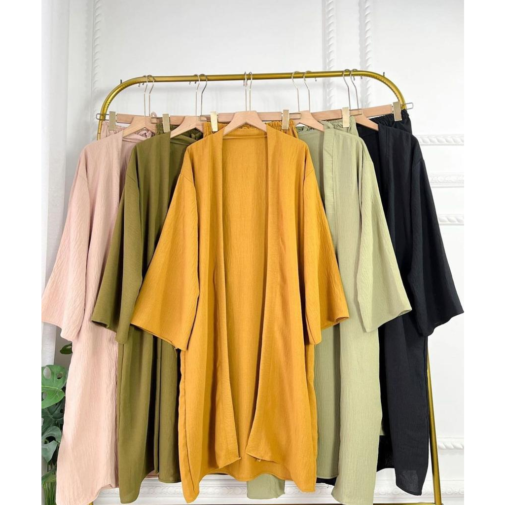 SETELAN WANITA KEKINIAN - AMARA SET ROK - ATASAN OUTER DAN ROK - SETELAN CRINKLE - ONE SET WANITA  KOREAN STYLE