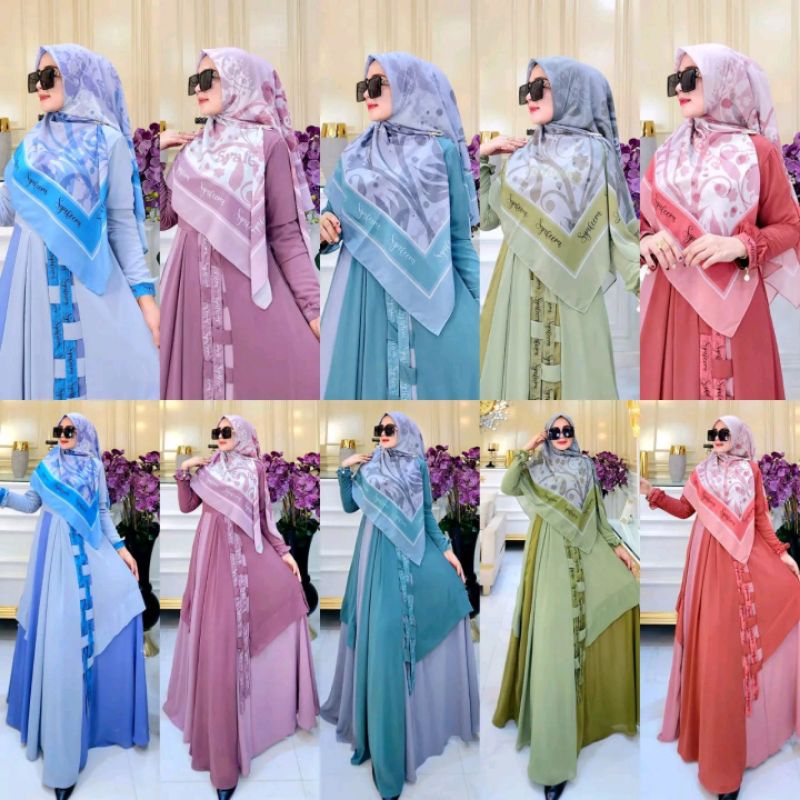 Queen series syar'i by syafeera ready siap kirim