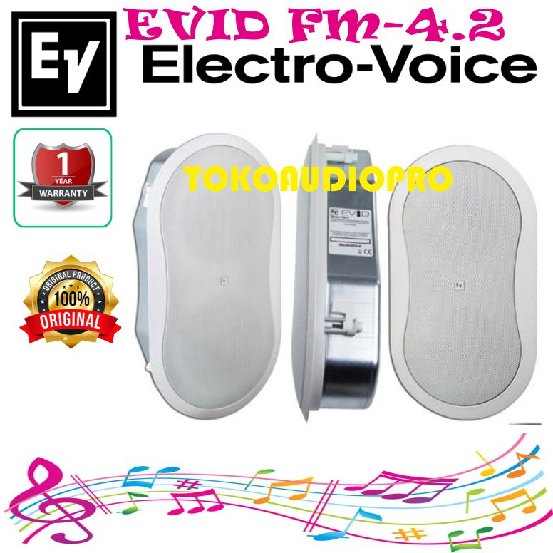 Speaker Electro Voice EVID FM4.2 Flush Mount In Wall Speaker Fm-42 FM-4.2