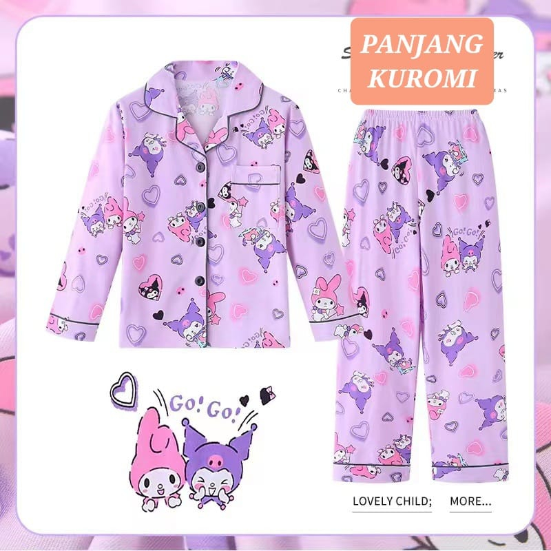 BAJUKIDDIE PIYAMA ANAK LENGAN PANJANG PENDEK BAJU TIDUR IMPORT LUCU ADEM NYAMAN FASHION