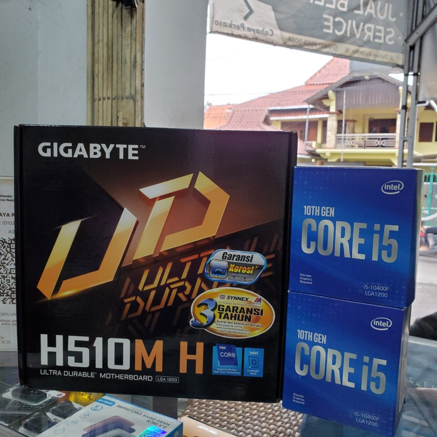 Paket Motherboard | Intel Core i5-10400F - Gigabyte H510M H - Resmi