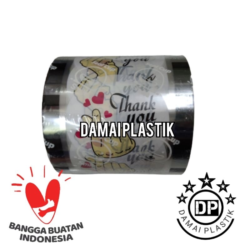 SEAL CUP Polos Plastik Lid Cup SEALER POLOS Kartun Buah Daun Teh Drink Thank you Korea Summer Party