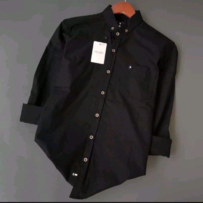 Kemeja polos pria lengan panjang / kemeja polos lengan panjang