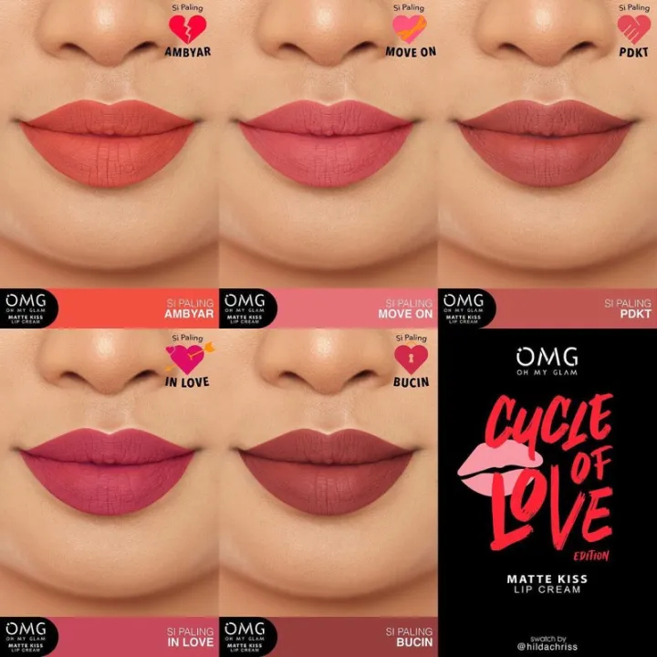 OMG Oh My Glam Matte Kiss Lip Cream / Cycle Of Love Edition