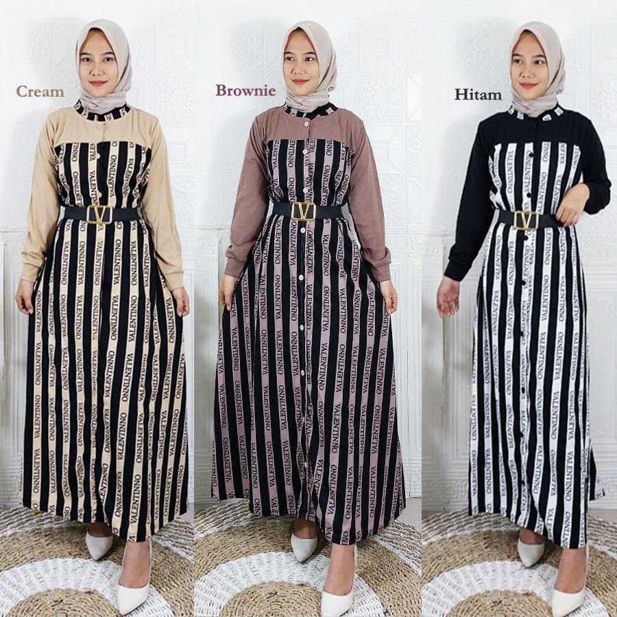 CARLINA DRESS WANITA VALENTINA BUSUI FRIENDLY FREE BELT