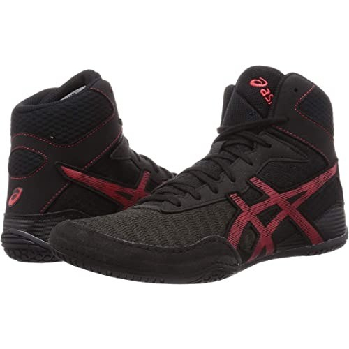 Asics Sepatu Gulat Mat Control 2 Hitam Merah - Wrestling Shoes