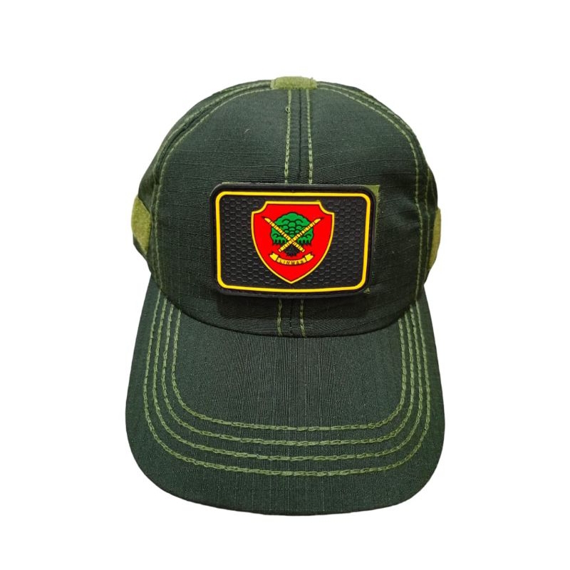 topi tactical hijau logo linmas