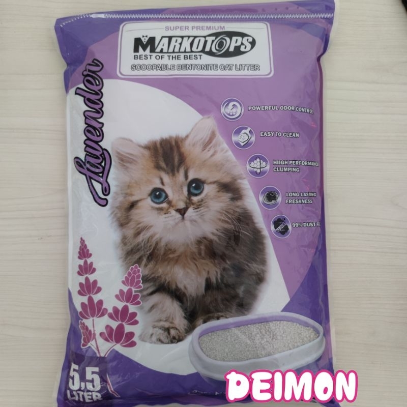 Pasir Kucing Markotops 5,5L Gumpal Wangi