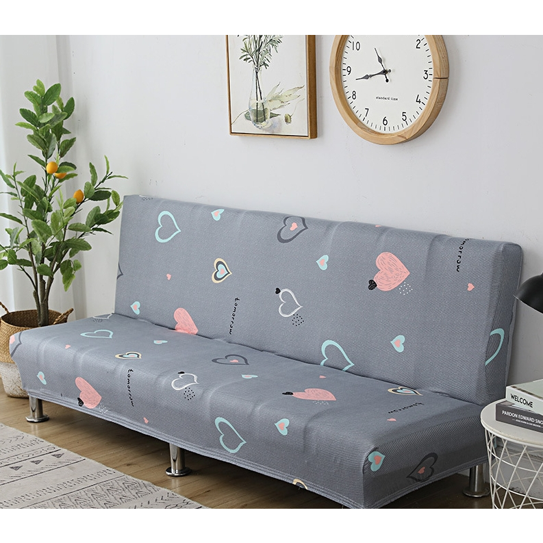 Elastic Vintage Sofa Bed Cover / Penutup Sarung Sofa Bed Elastis Shabby Floral Scandinavian