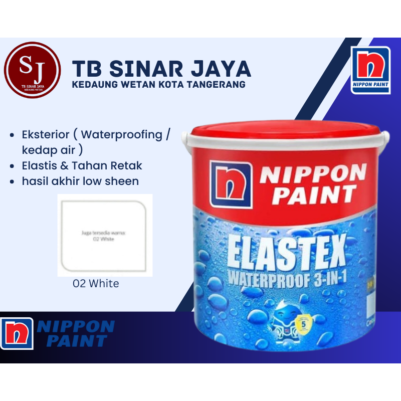 Cat Pelapis Kedap Air Nippon Paint Waterproofing 1kg - 02 White