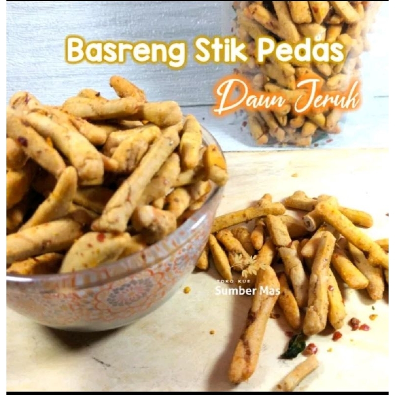 

BASTIK BASRENG STIK PEDAS DAUN JERUK/STANDING POUCH 120gr/PLASTIK TEBAL