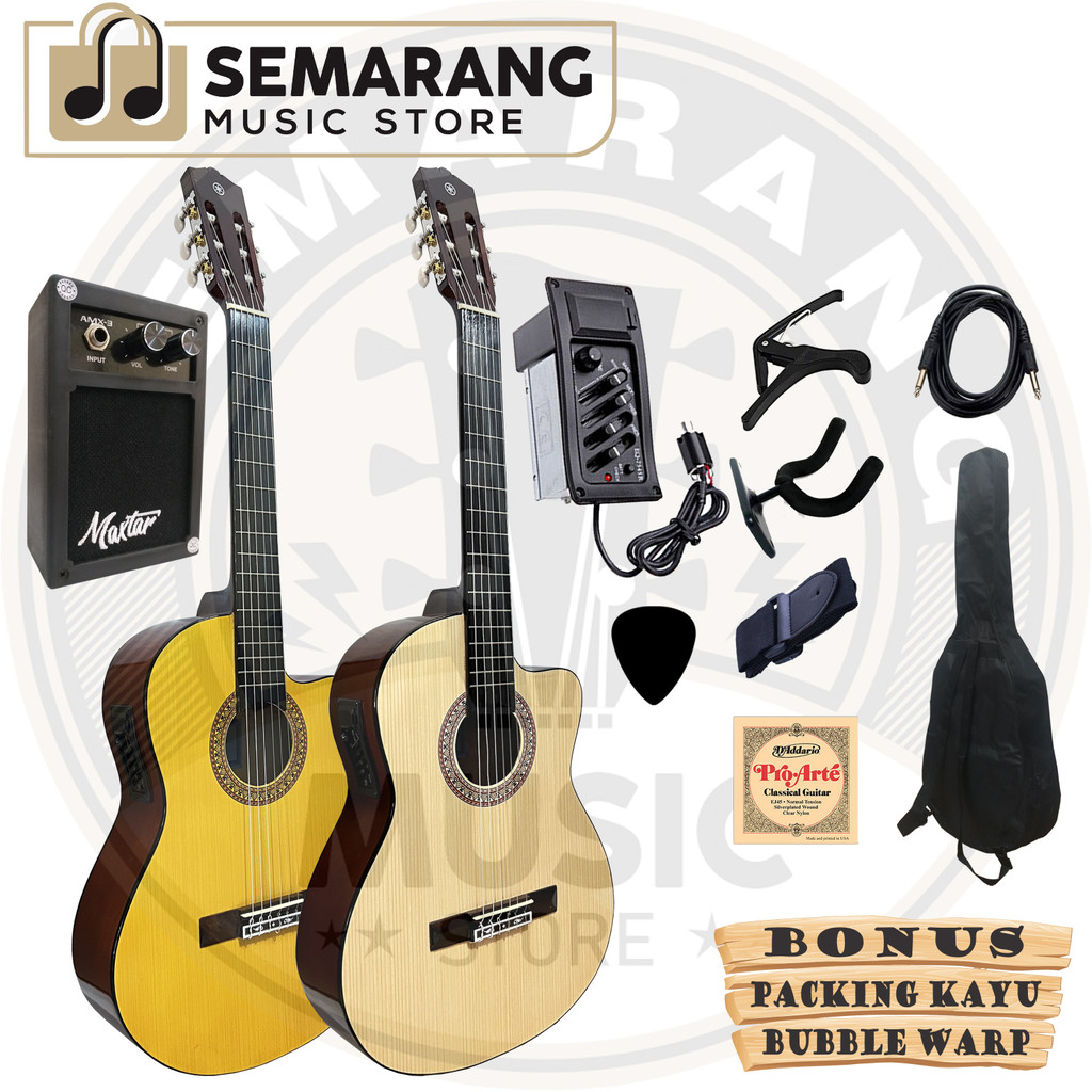 Gitar Klasik Elektrik Cutaway Nylon C315 Tanam Besi Gitar Klasik Elektrik Cutaway