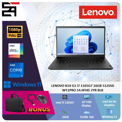 Lenovo K14 G1 i7 1165G7 32GB 512GB SSD W11 Pro 14 Inchi FHD