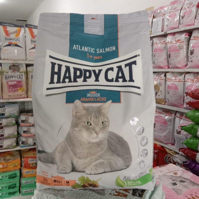 Makanan Kucing Happy Cat Indoor salmon 4kg Adult