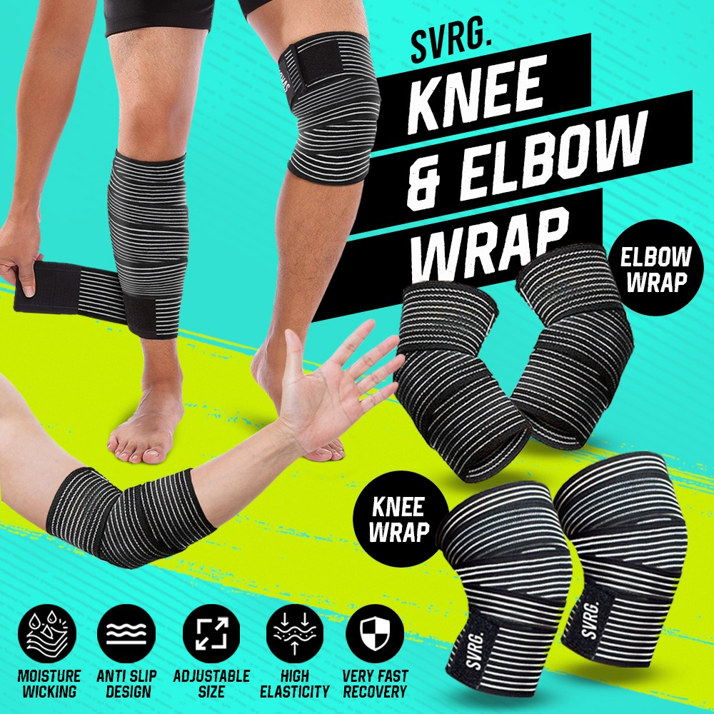 SVRG. Adjustable Knee and Elbow Support Wrap - Pelindung Siku & Lutut
