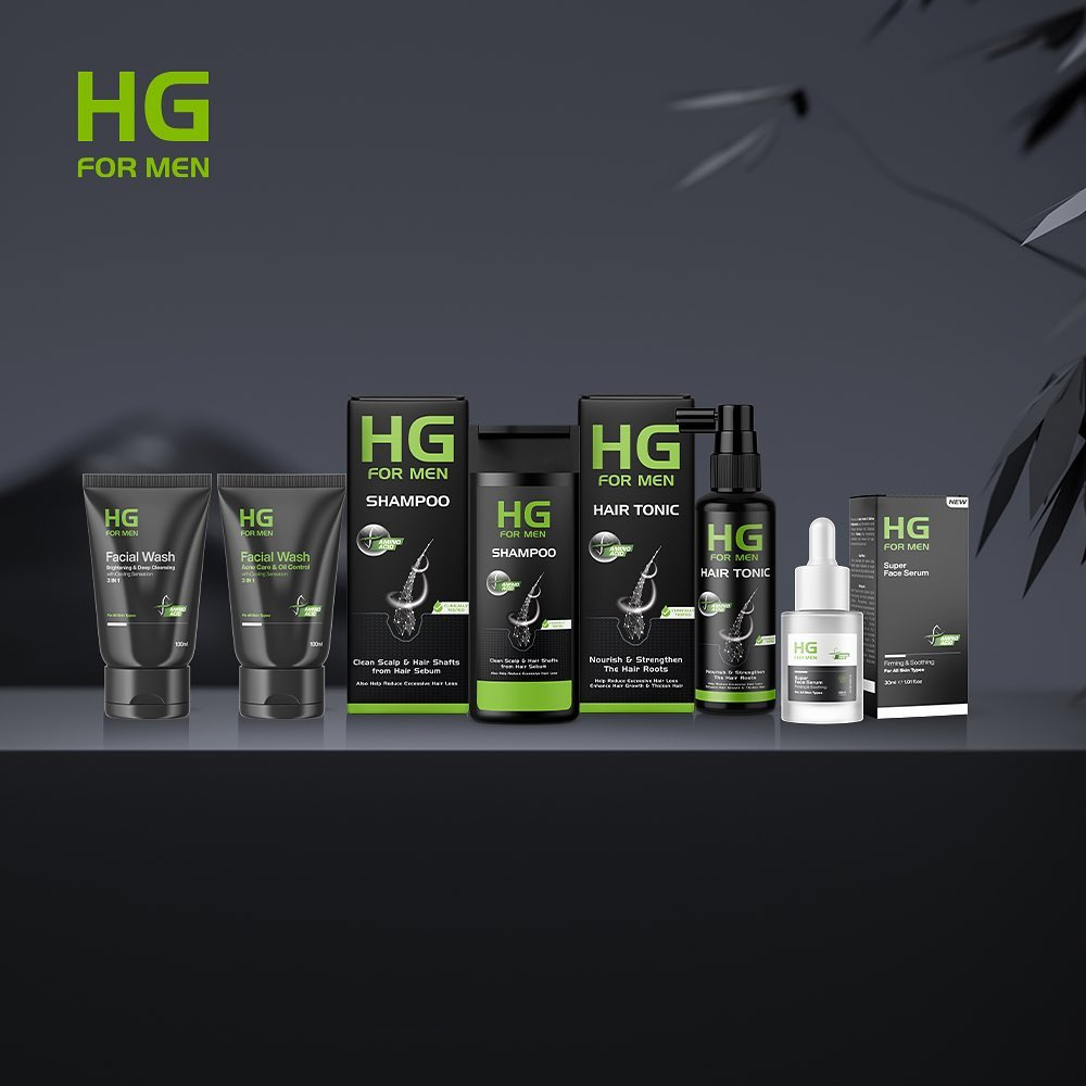 HG FOR MEN Perawatan Pria Shampo / Hair Tonic / Face Serum / Facial Foam