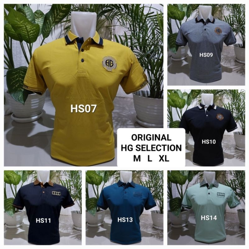 HG SELECTION / Polo shirt / Kaos Hs Selection size M L XL / Kaos kerah