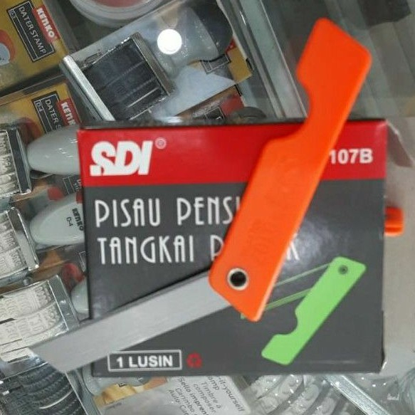 SDI Pisau Lipat Mini Tahan Lama Premium Tipe 0107B Murah Awet Tahan Karat Fleksibel Portabel Cutter Silet Blade Besi Perlengkapan Memasak Kerajinan Tangan Camping Folding Blade Pensil Taktis Saku Multifungsi Serbaguna Dapur Outdoor Grosir Prakarya Malang