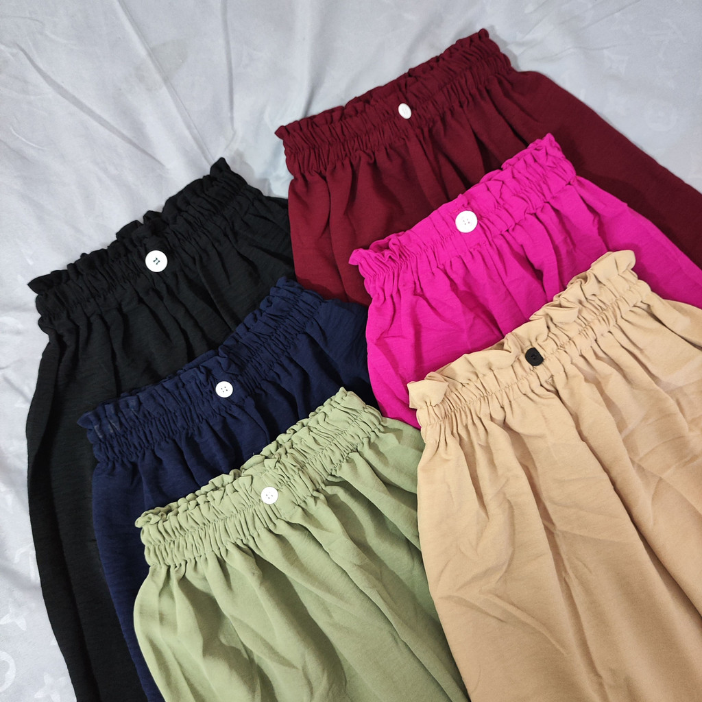 Celana Kulot Comfy Wanita Bahan Cringkle Hightwaist Premium Korea Style