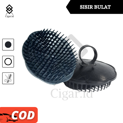 HAIRSTYLE  Sisir Rambut Bulat Pomade Warna Hitam | Sisir Kepala