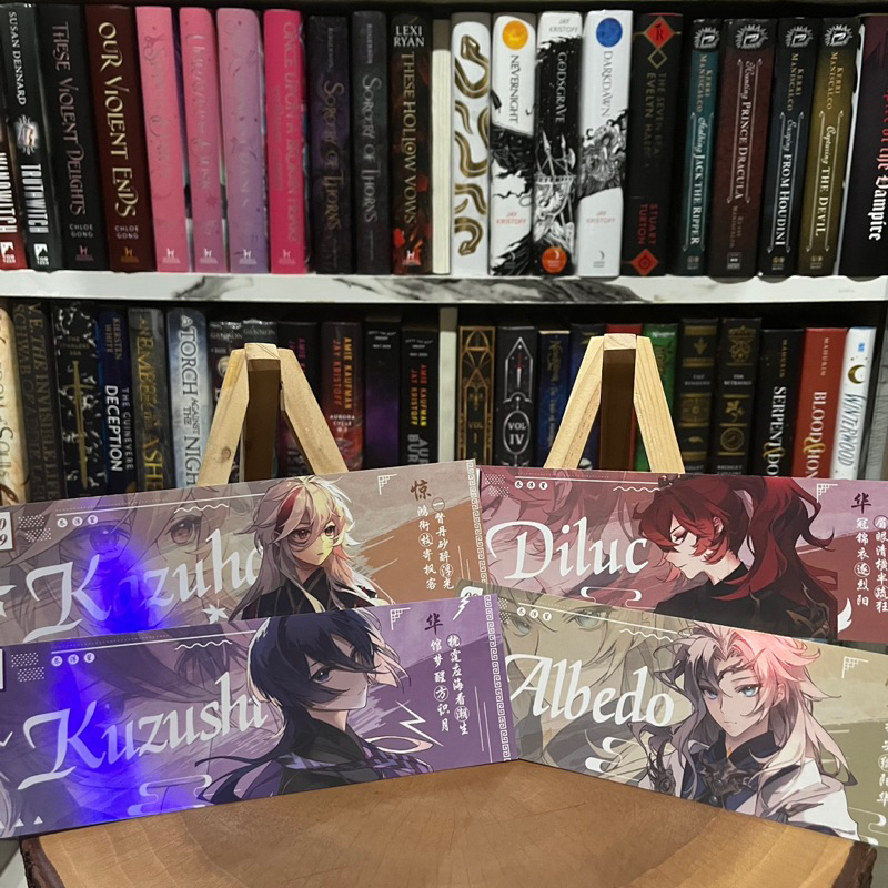 [READY STOCK] FANMERCH Genshin Impact Kazuha Albedo Zhongli Tartaglia Diluc Aether Xiao Scaramouche Fanart by [by 儿左 &amp; KI] Polaroid