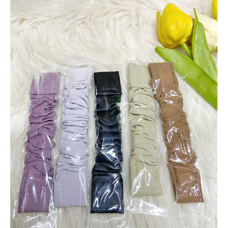 KARET KAIN KONEKTOR MASKER HIJAB PLASTIK MIKA SATUAN