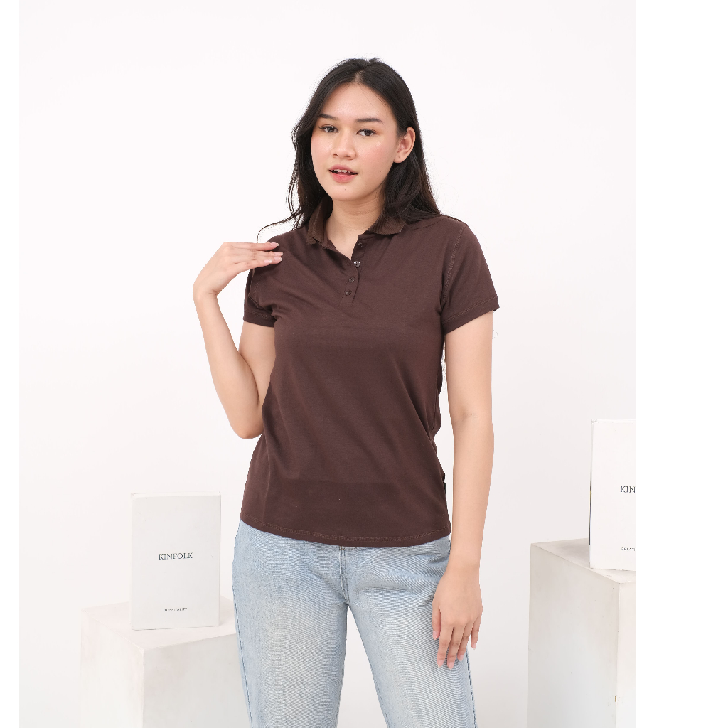 Kaos Polo Wanita Slimfit