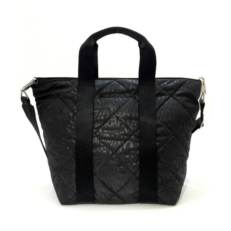 Bimba Black Padded Nylon Shopper Bag