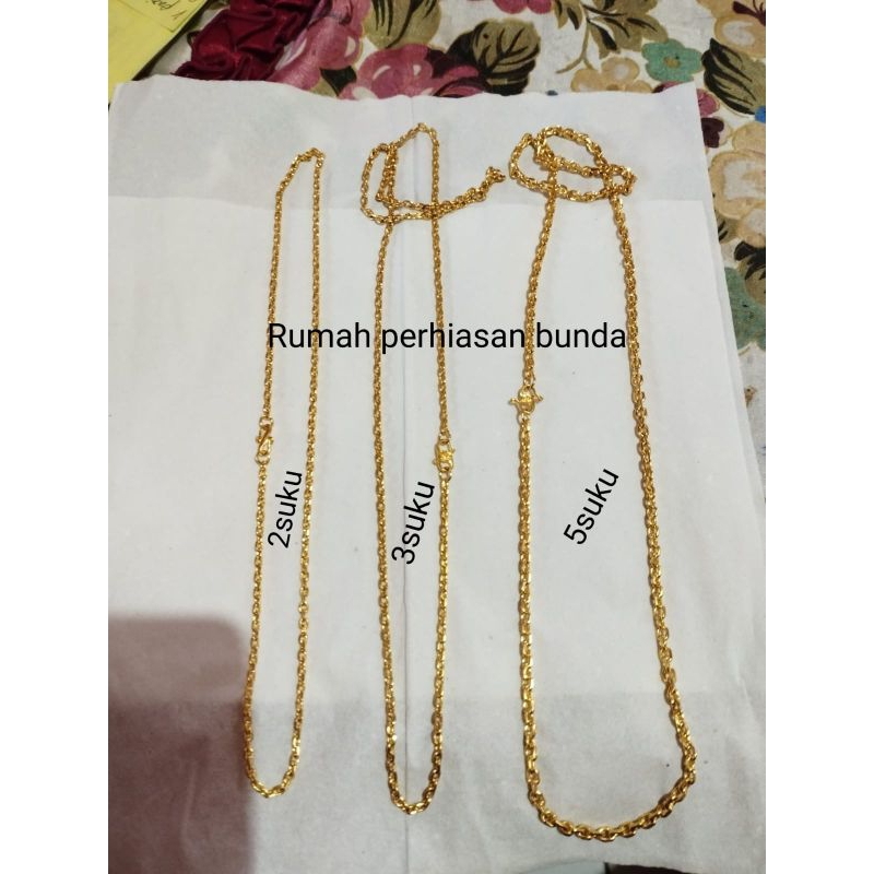 kalung replika lapis emas24k motif Medan 2sk,3sk,5sk