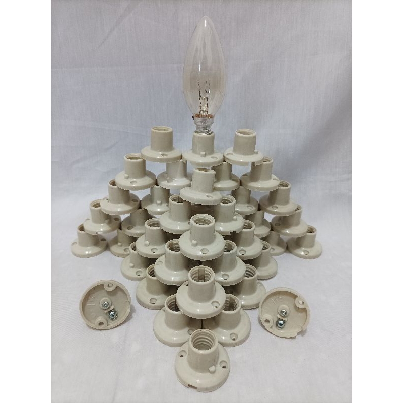 fiting plafon duduk lampu e14 lampu candle kualitas tahan panas perpac isi 100pcs