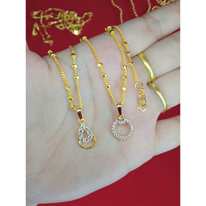 kalung rantai pentul zicron2 anak lapis emas 24k