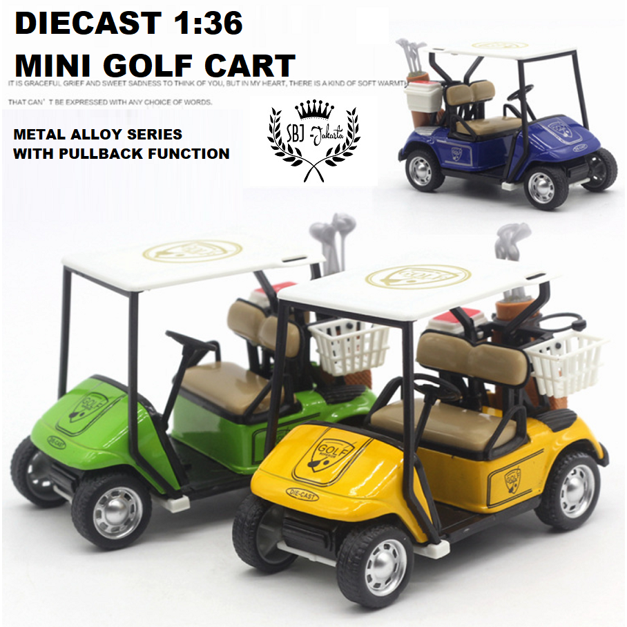 Diecast Miniatur Mobil Golf Cart skala 1:36 metal alloy series