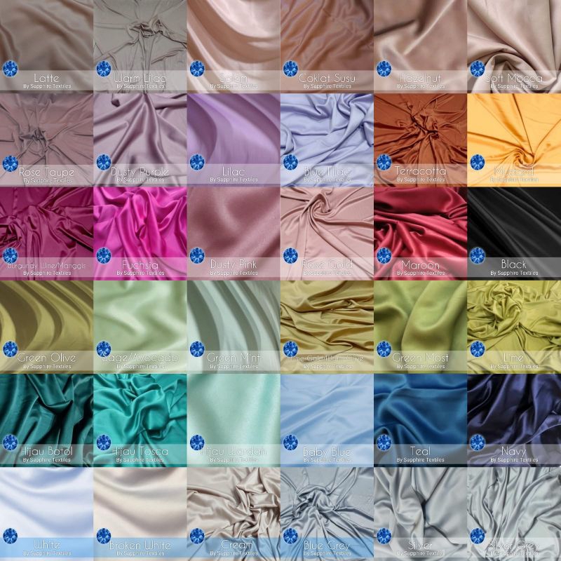 1 Meter Kain Satin Silk Doff Velvet Cavalli/Velvet Premium Jakarta Maxmara lux Kain Kain Bridesmaid Saten Grosir Murah dan Bagus