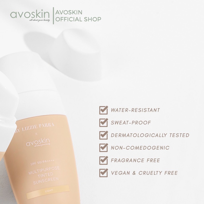 BLP x Avoskin Multipurpose Tinted Sunscreen SPF 50 PA++++ Original BPOM COD Sun Screen