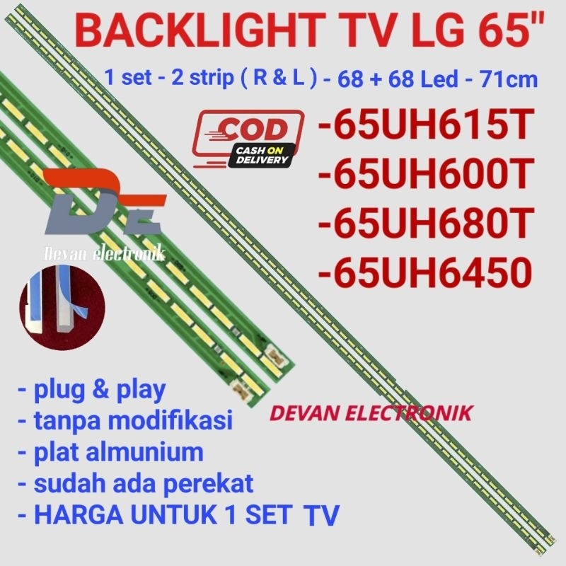 BACKLIGHT TV LED LG 65 IN 65UH615T 65UH600T 65UH680T 65UH6450 LAMPU LED STRIP TV LED LG 65 INCH