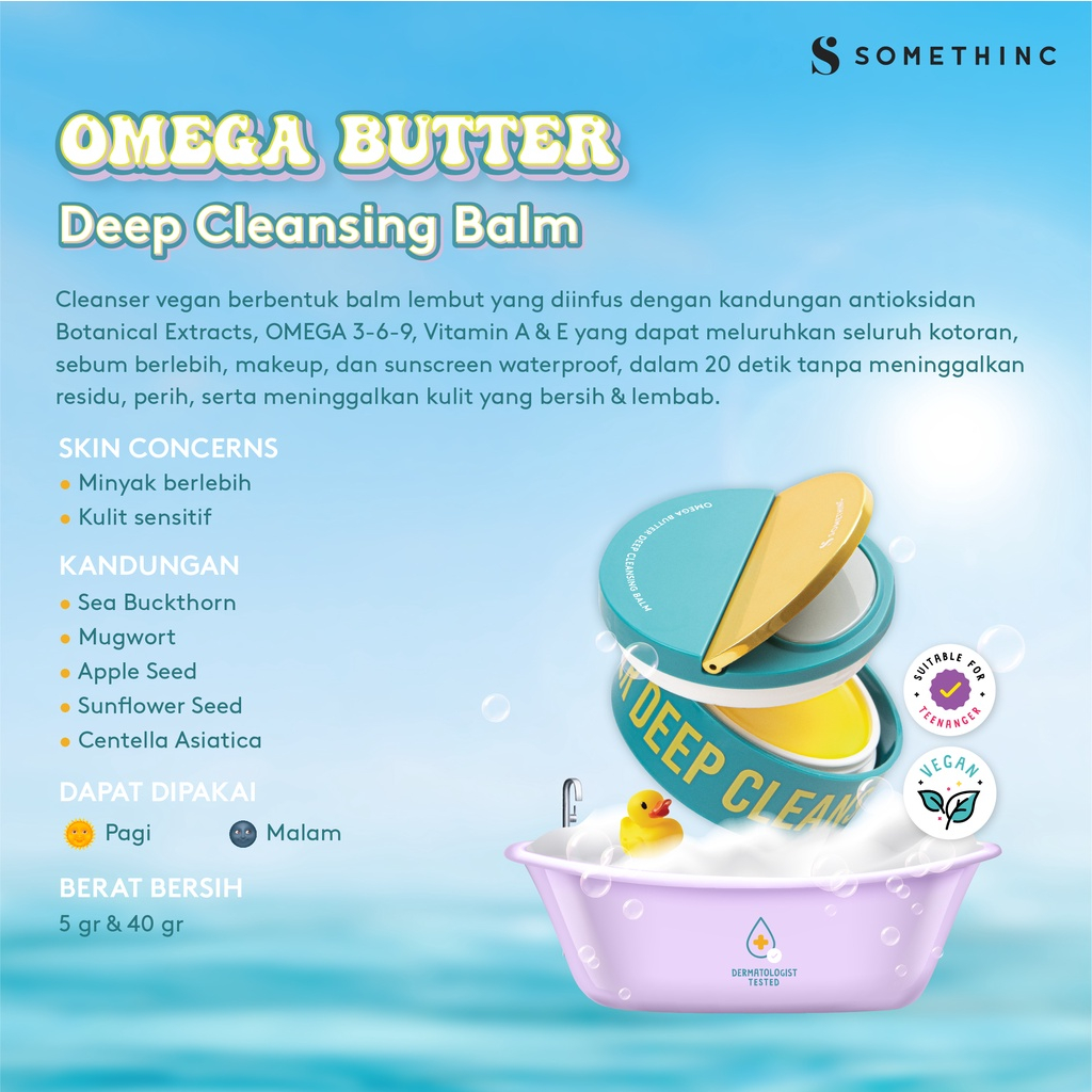 ✨ AKU MURAH ✨ SOMETHINC Omega Butter Deep Cleansing Balm - Pembersih Make Up (Balm)