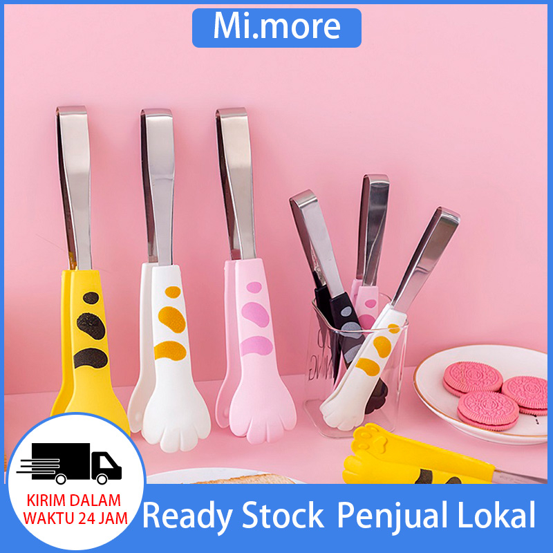 Mi.more Klip Makanan Ukuran Kecil / Besar Penjepit Bentuk Kartun Cakar Kucing Bahan Stainless Steel + Plastic Gaya Food Clip Untuk Dapur