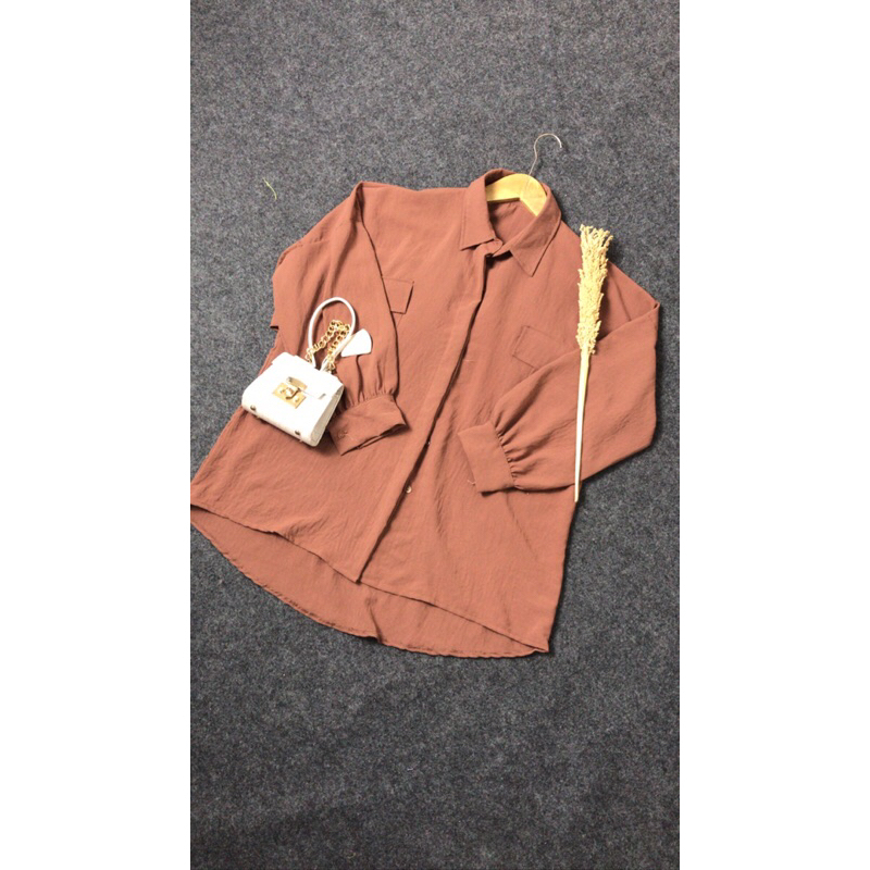 Kemeja Rafelia Atasan Wanita Crinkle