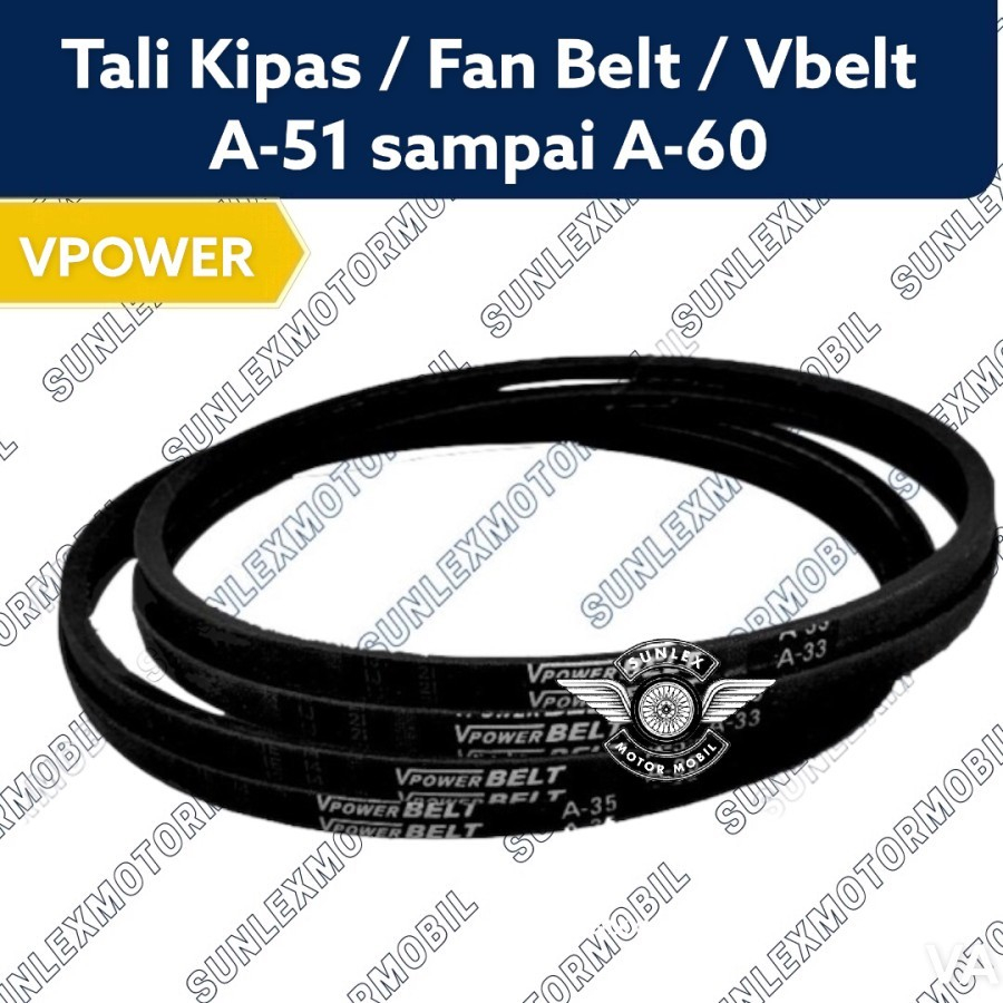 FAN BELT A57 VBELT A57 TALI KIPAS TIPE A VPOWER A57 VPOWER MESIN CUCI