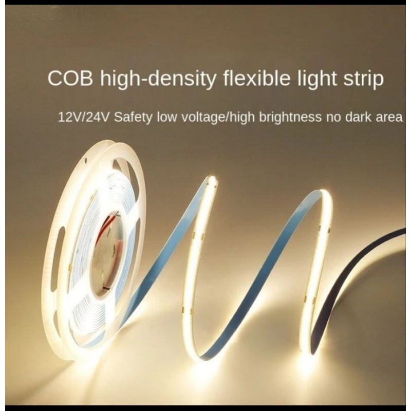 Lampu LED Strip COB 12V IP20 4000K Natural White Tronlite