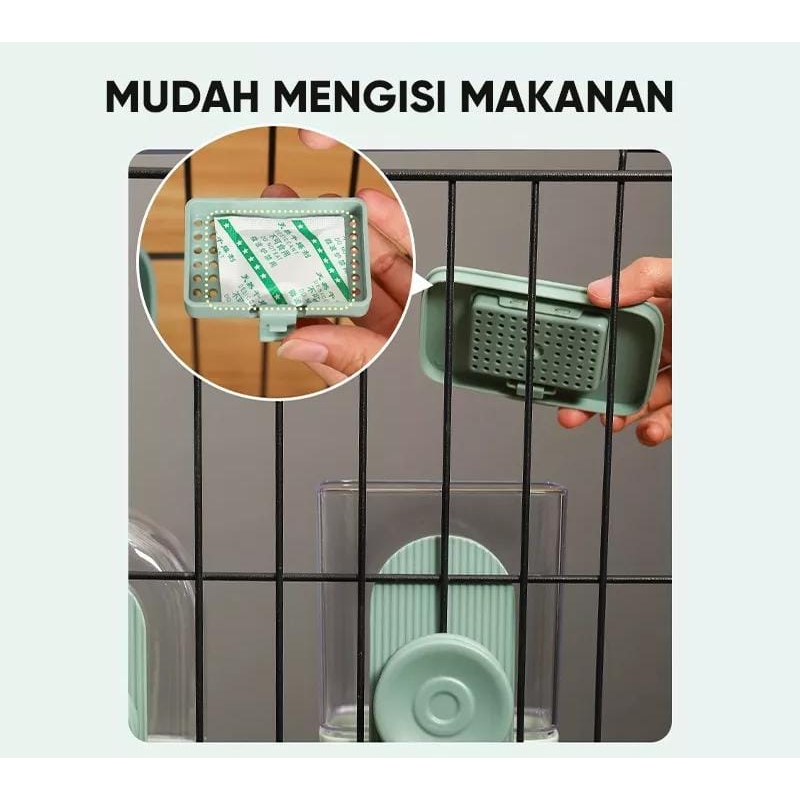 Tempat makan &amp; Minum hewan anjing kucing gantung M16 per biji