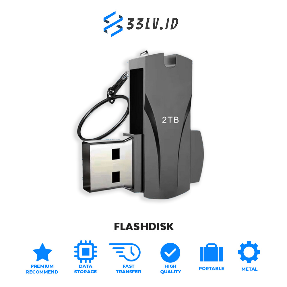 【33LV.ID】Flashdisk HP 2TB Flash Drive Metal Waterproof USB 3.0 Pen Drive High Speed
