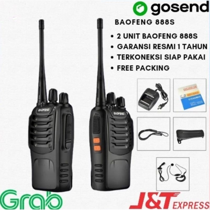 Paket 2 Unit Radio HT BAOFENG BF888S Radio Baofeng BF 888S UHF Garansi