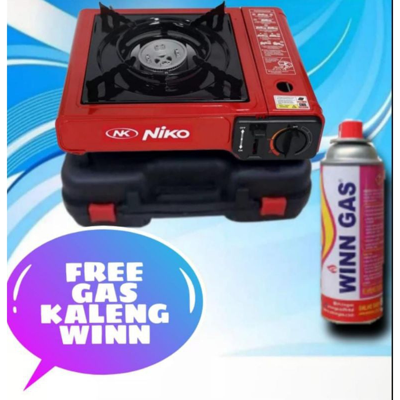 Kompor Portable 2in1 Gas Kaleng dan LPG  Free Koper