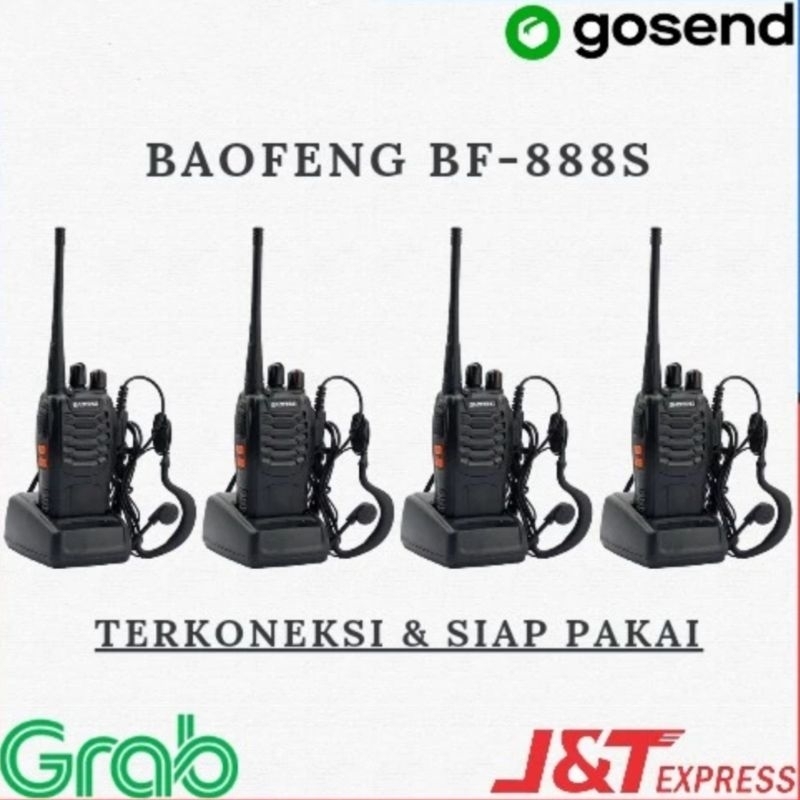 Paket 4 Unit HT Baofeng BF 888S Terkoneksi Radio Baofeng Garansi