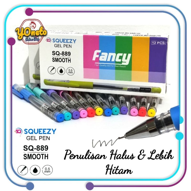 

Pena Gel 0.5mm SQUEEZY Fancy (1Kotak/12Pcs)