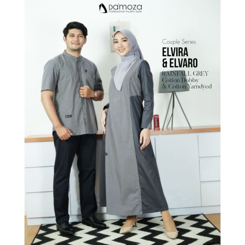 Gamis Premium Couple Elvira & Elvaro by Damoza|Koko Katun Adem|Koko Polos|Koko Simple|Koko Dewasa|Ko