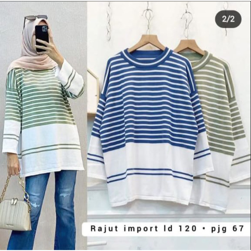 atasan rajut import salur oversize atasan rajut jumbo atasan oversize