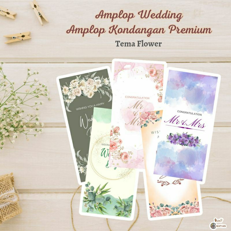 

Amplop Wedd‌ing Angpao Panjang - Amplop Uang Pernikahan - Amplop Nikahan Custom - Tema Flower