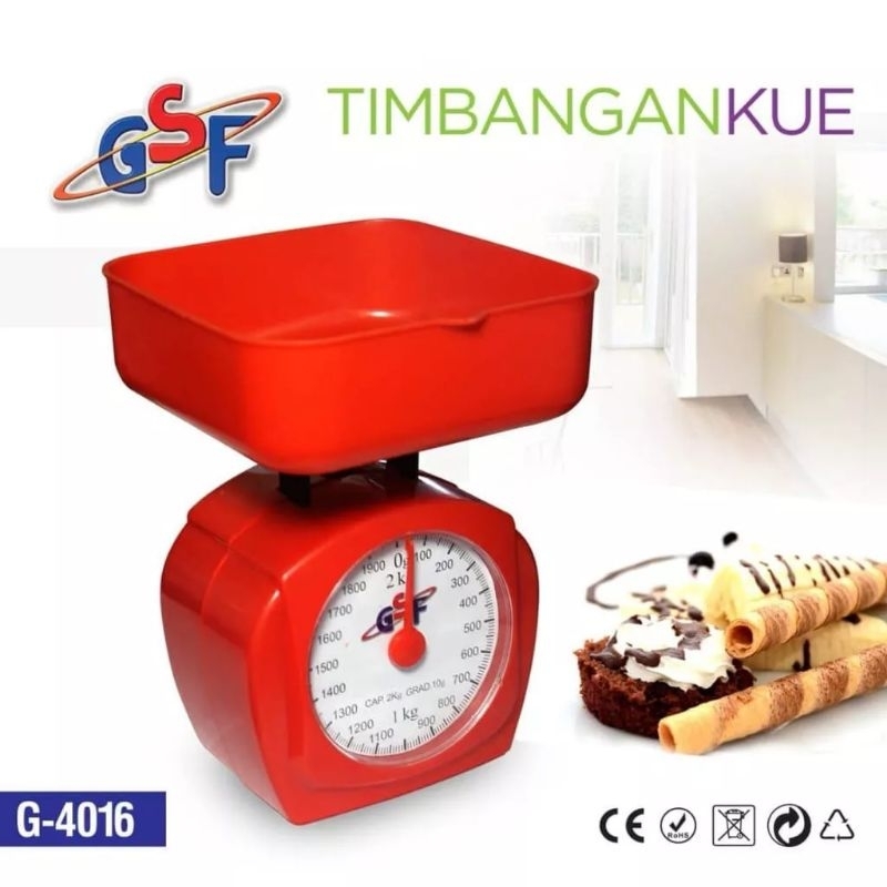 GSF Timbangan Kue Dapur Kitchen Scale Analog Manual 3KG TSC 01 ZharaZu store